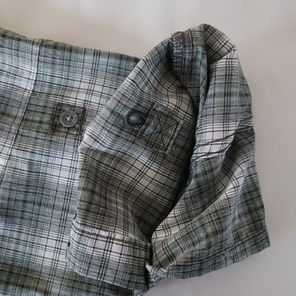 Mens Shirt Wrangler Fishing Outdoor Series Size XL Regular Fit Gray Plaid Vented - Picture 7 of 8